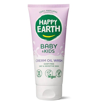 Happy Earth Baby Cream Oil Wash for Baby & Kids 200 ml